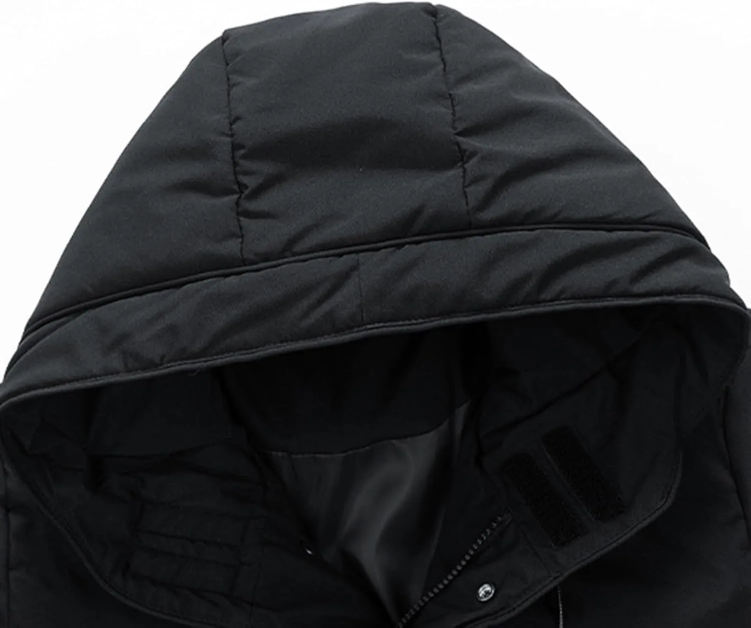 Men's Long Puffer Jacket Hooded Down Coats Winter Warm Windbreaker Overcoat