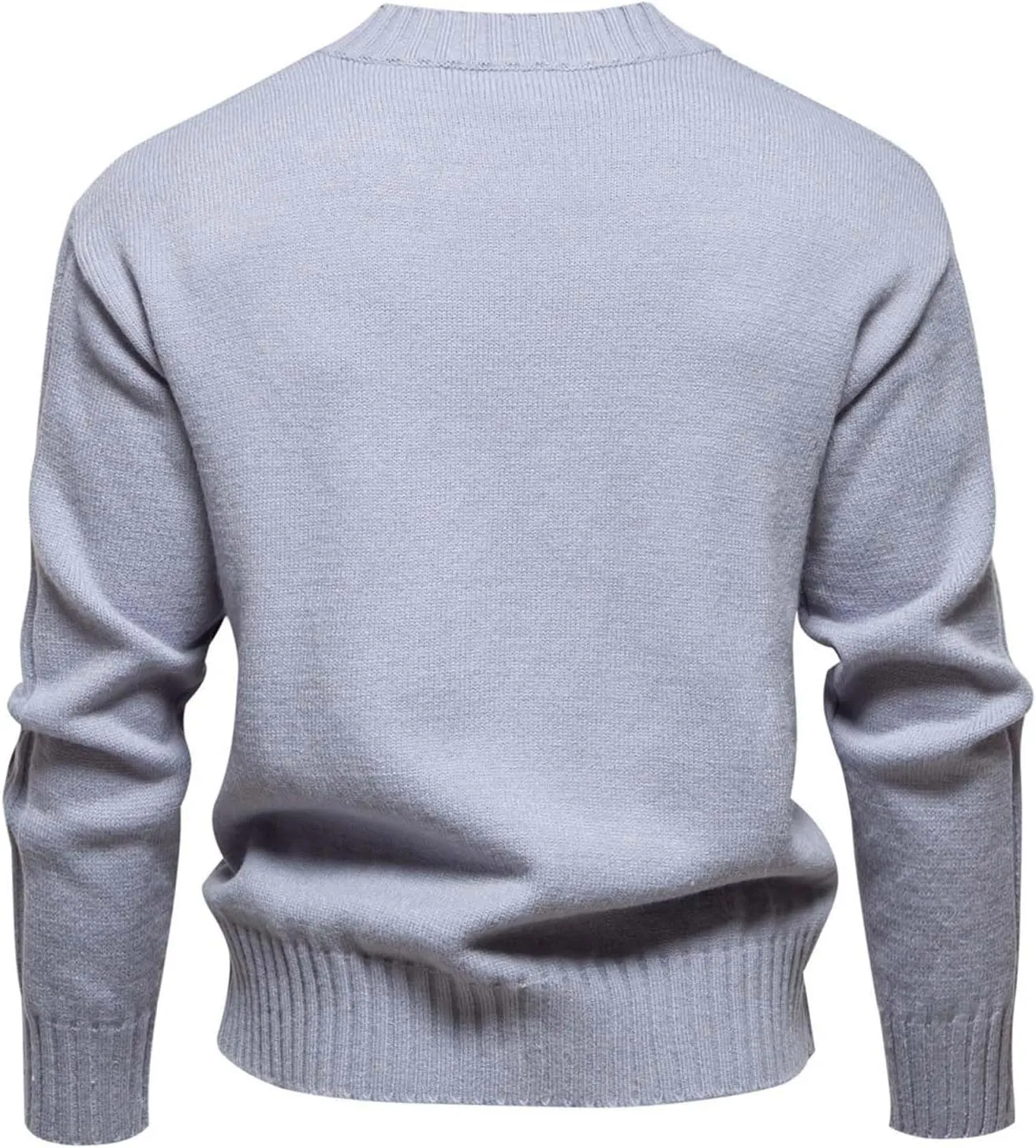 Mens Long Sleeve V Neck Sweater Casual Slim Fit Dress Pullover Sweater Business Ribbed Twisted Patterned Knit Sweater