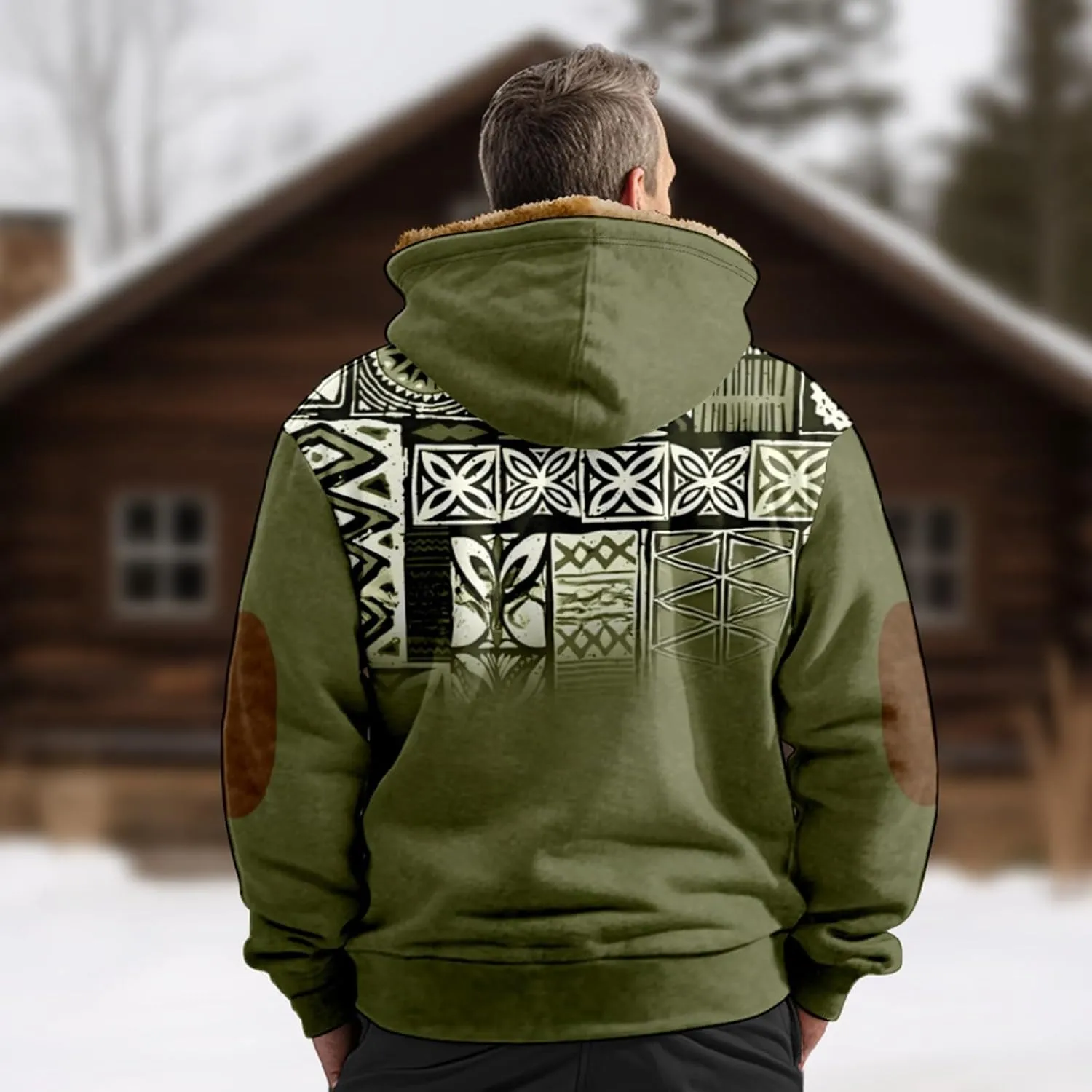 Men's Loose Novelty Coats Long Sleeve Zipper Hooded Soft Elegant Coat Climbing Jacket for Men