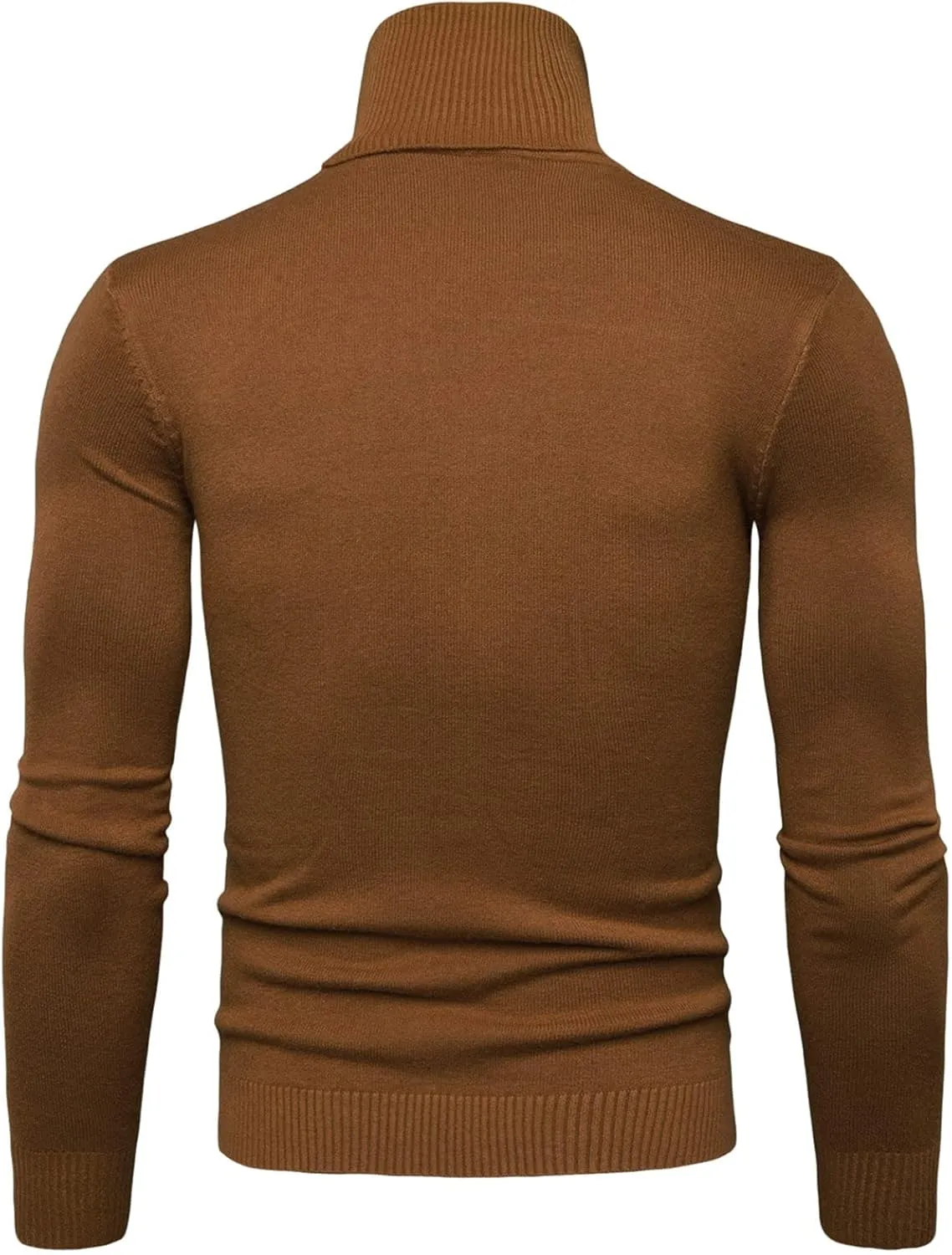 Men's Mock Turtleneck Lightweight Slim Fit Pullover Long Sleeve Solid Color Knitwear Casual Loose Oversize Sweater