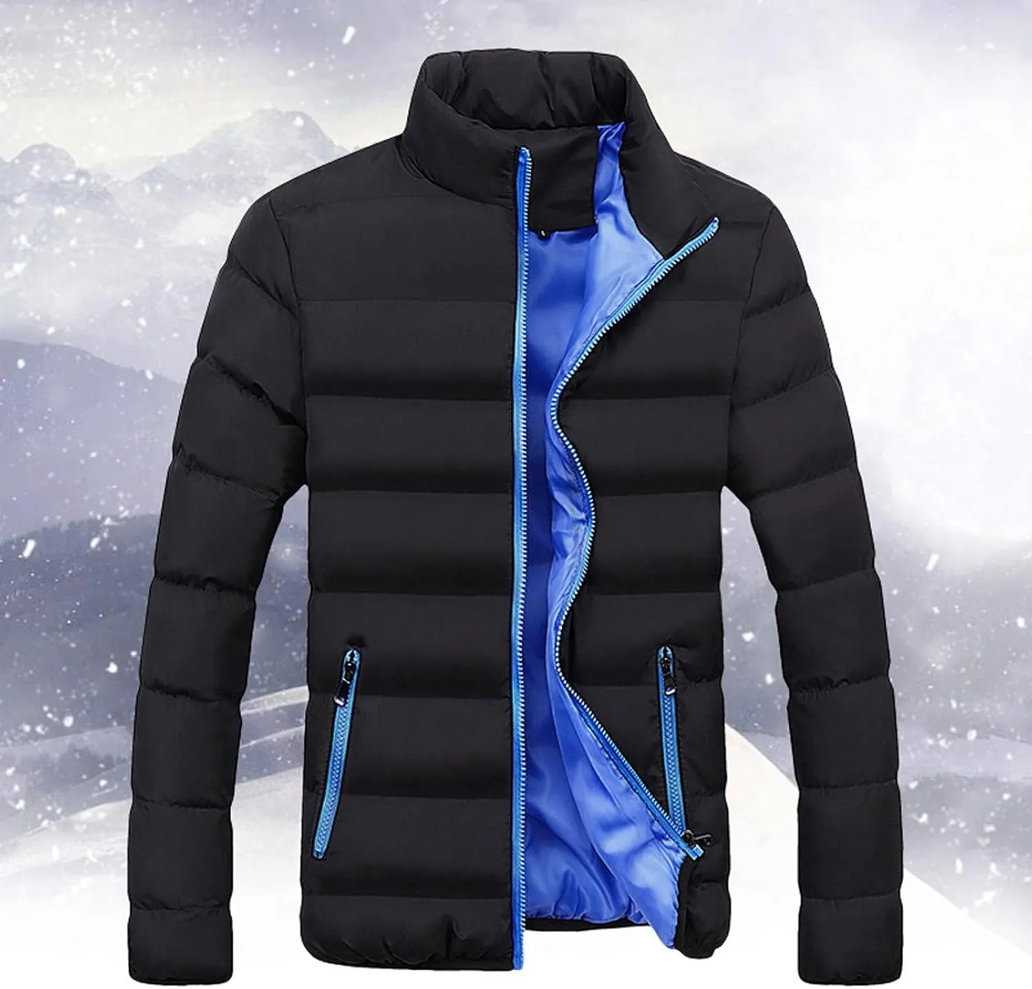 Men's Puffer Jacket Waterproof Winter Parka Warm Thicken Ski Coat Real Down Insulated Packable Puffer Jacket