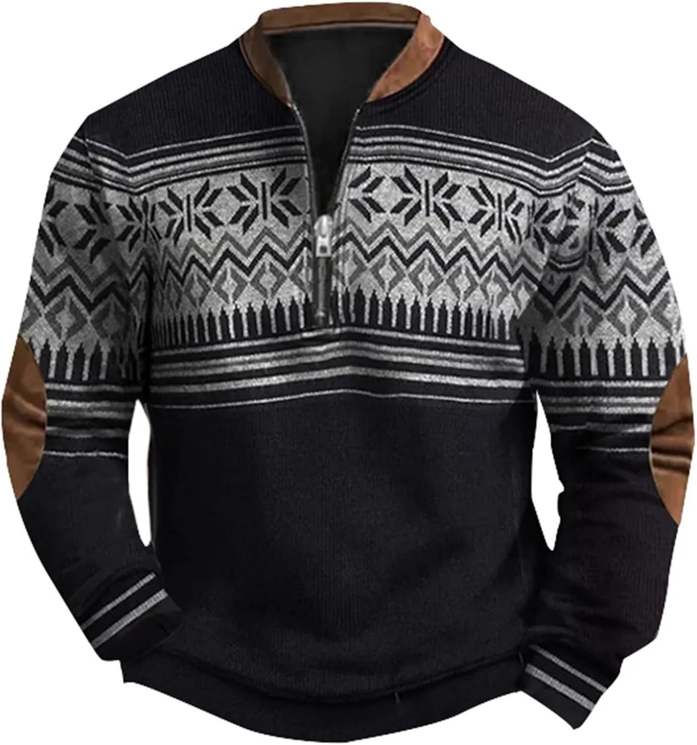 Men's Quarter Zip Up Polo Sweatshirt Zipper Long Sleeved Hoodie Whitecloths Life Clothing Men Zip Up Sweatshirt Men
