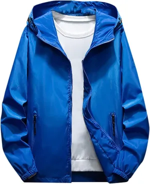 Men's Rain Jacket Windproof Waterproof Lightweight Mountain Hiking Jacket Man Outdoor Hooded Windbreaker Raincoat
