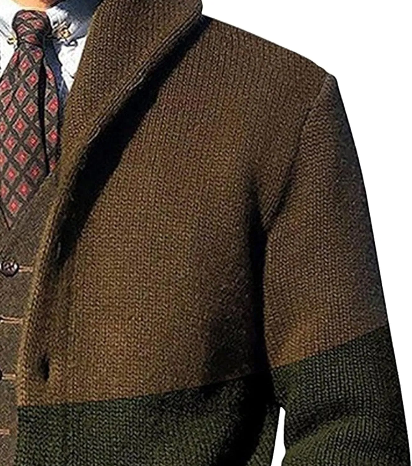 Men's Shawl Collar Cardigan Sweaters Button Down Knitted Ribbed Cardigans Casual Long Sleeve Knit Jackets Outerwear