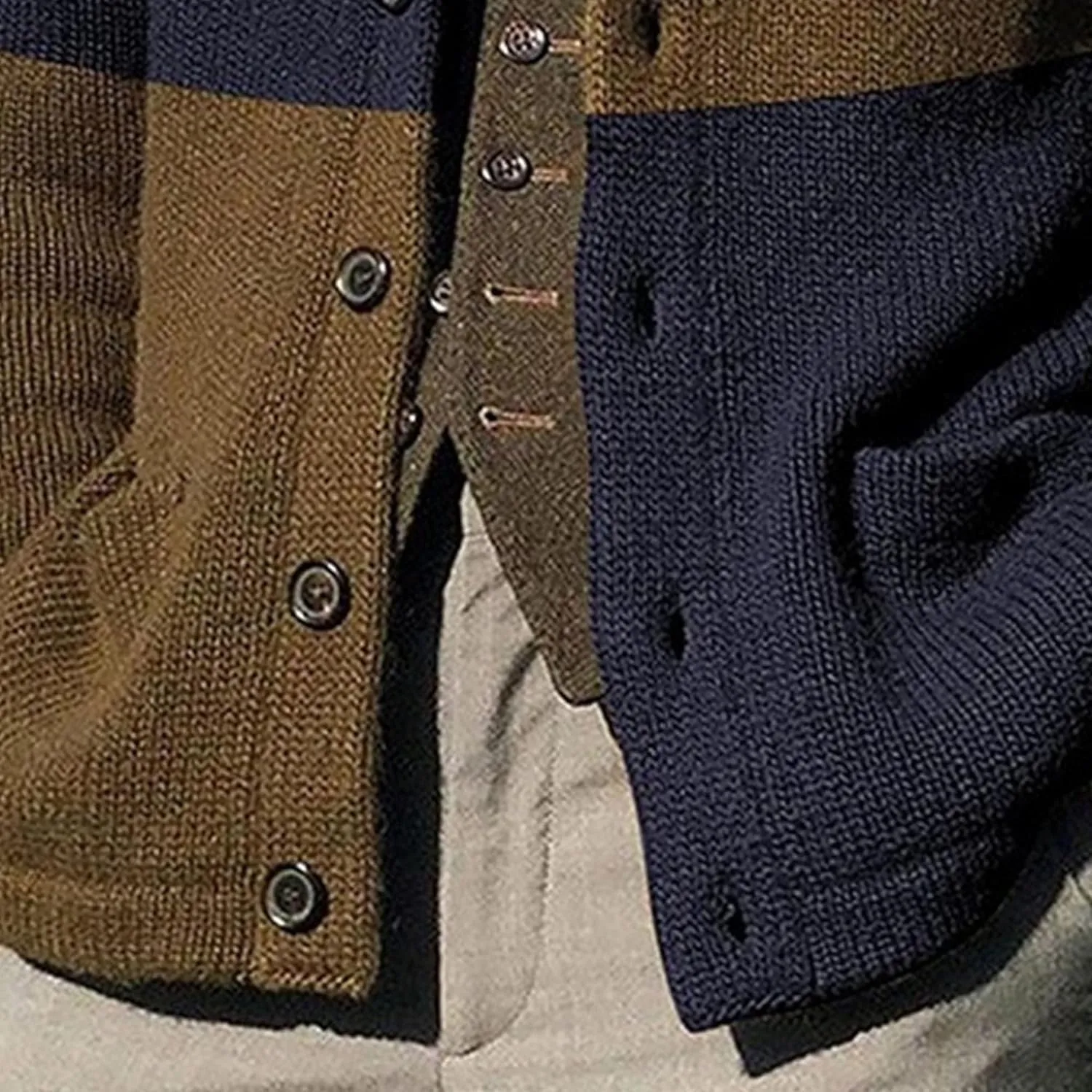 Men's Shawl Collar Cardigan Sweaters Button Down Knitted Ribbed Cardigans Casual Long Sleeve Knit Jackets Outerwear