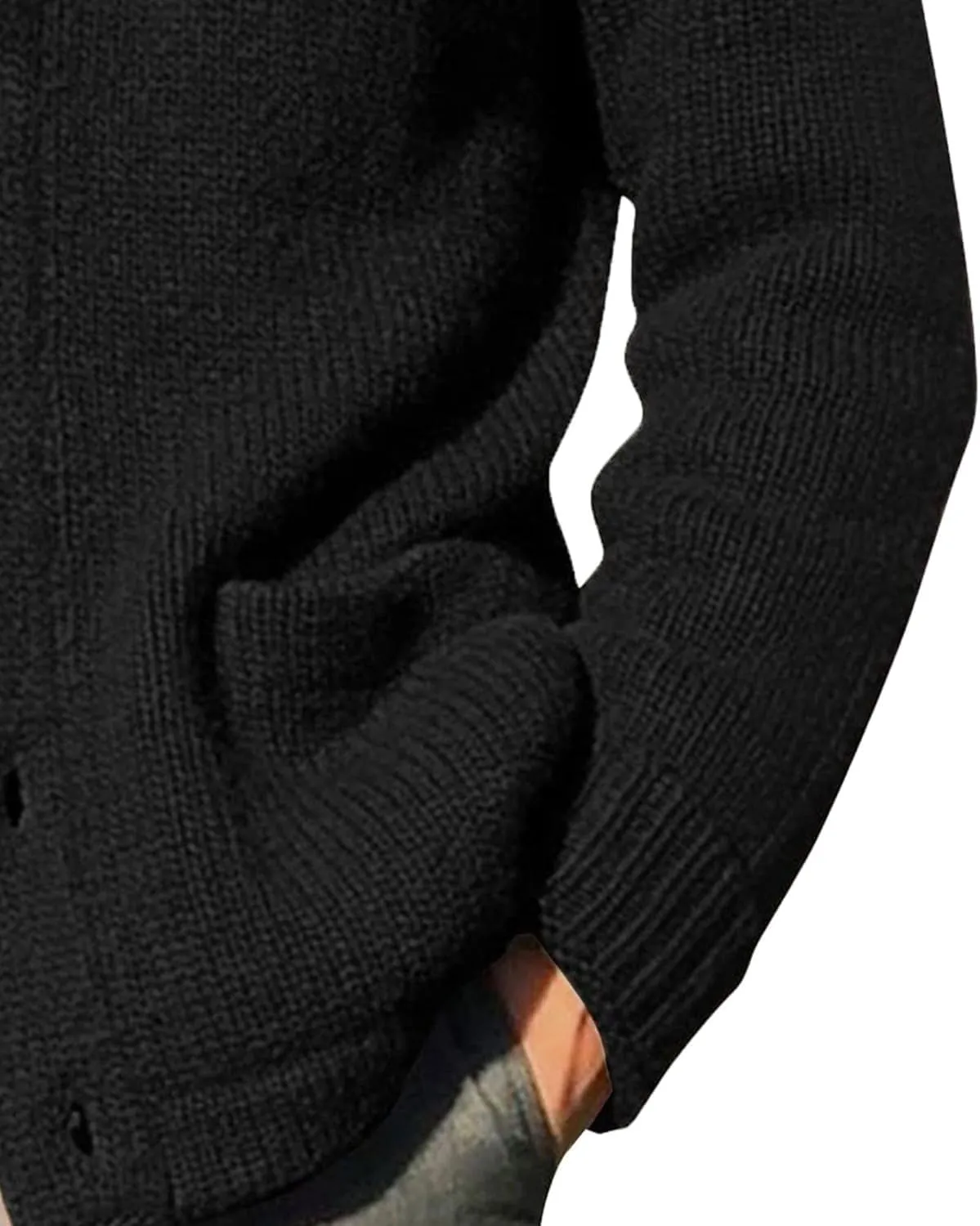Men's Shawl Collar Cardigan Sweaters Button Down Knitted Ribbed Cardigans Casual Long Sleeve Knit Jackets Outerwear