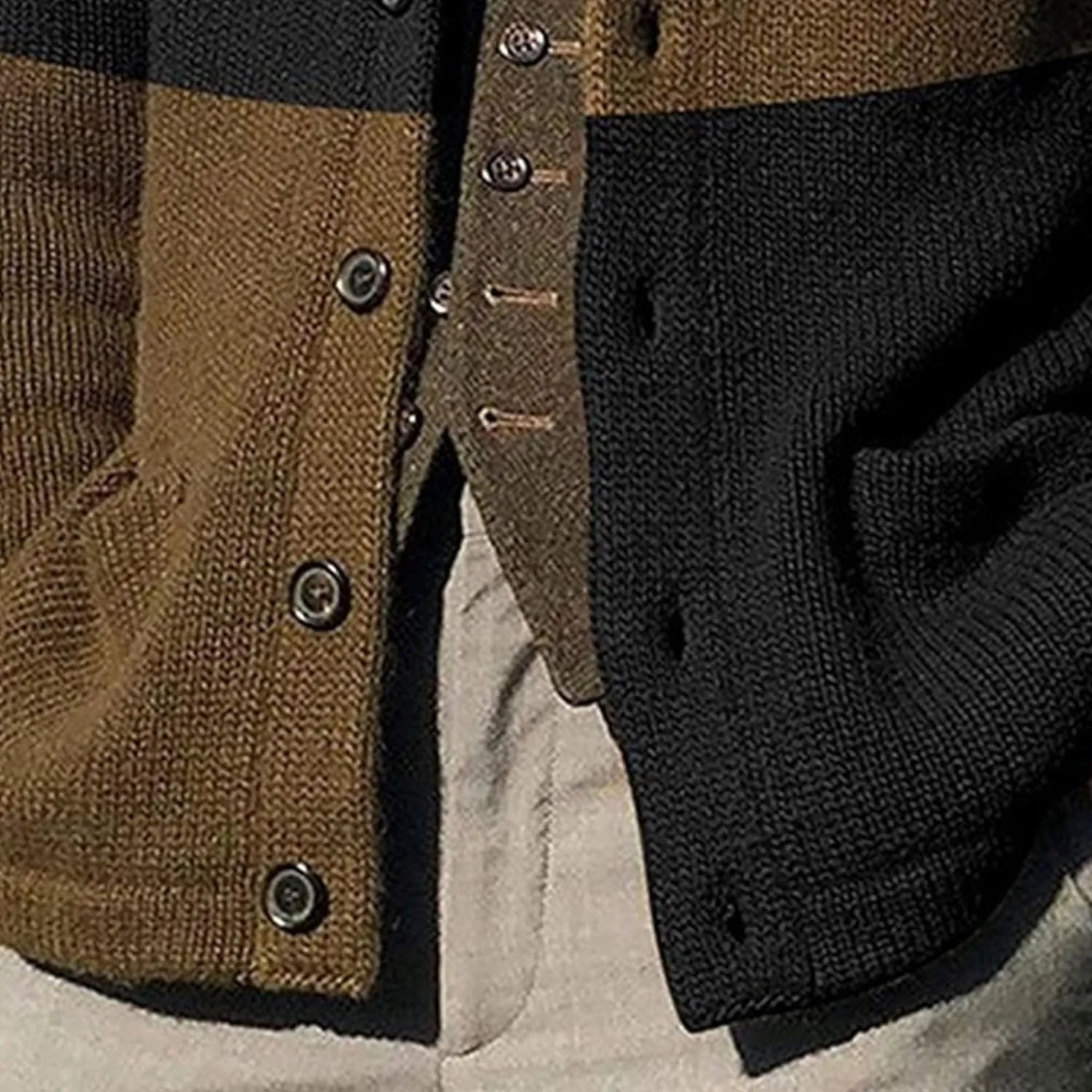 Men's Shawl Collar Cardigan Sweaters Button Down Knitted Ribbed Cardigans Casual Long Sleeve Knit Jackets Outerwear