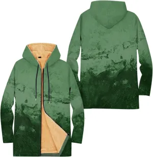 Mens Sherpa Hoodie Zip Up Winter Warm Hoodies Thick Fleece Heavyweight Hooded