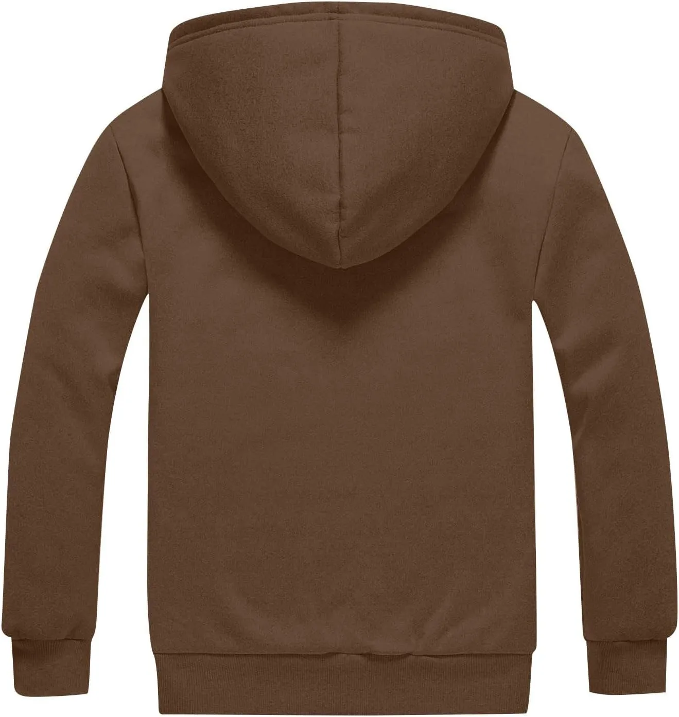 Mens Sherpa Lined Hoodie Full-Zip Thick Casual Sweatshirt Heavyweight Thermal Winter Hooded