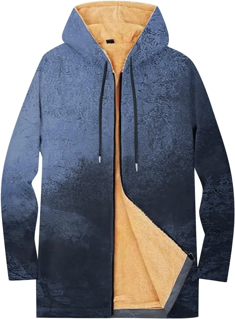 Mens Sherpa Lined Hoodie Zip Up Warm Winter Hoodies Fleece Heavyweight Casual Hooded