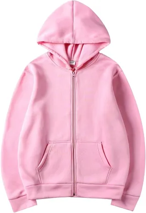 Men's Slim Fit Hoodies Casual Full Zip Long Sleeve Gym Sweatshirt Workout Running Solid Color Hooded Top with Pockets