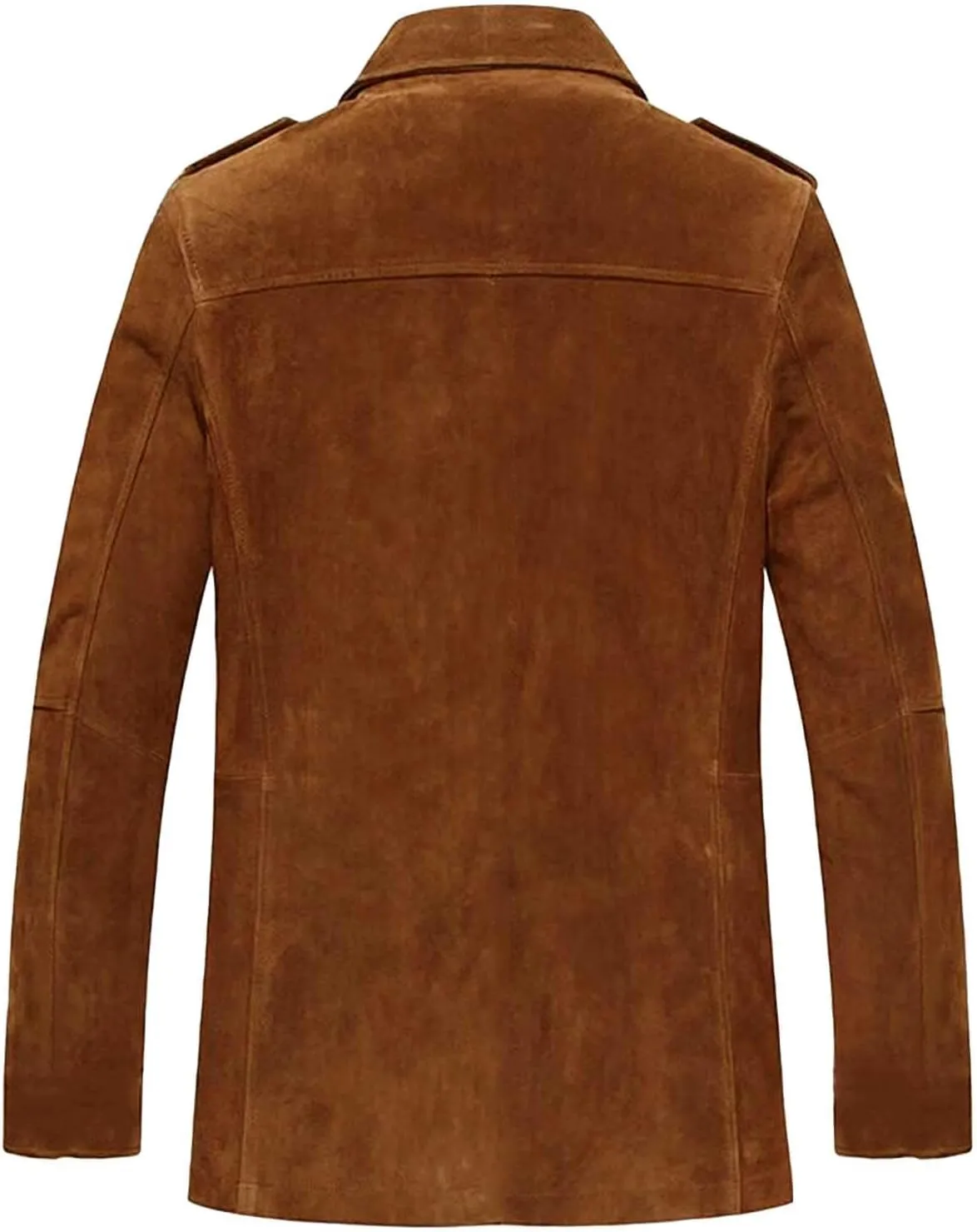 Mens Suede Jacket Vintage Faux Leather Jackets Button Down Winter Coats Sherpa Lined Truck Jacket Plus Size Outerwear