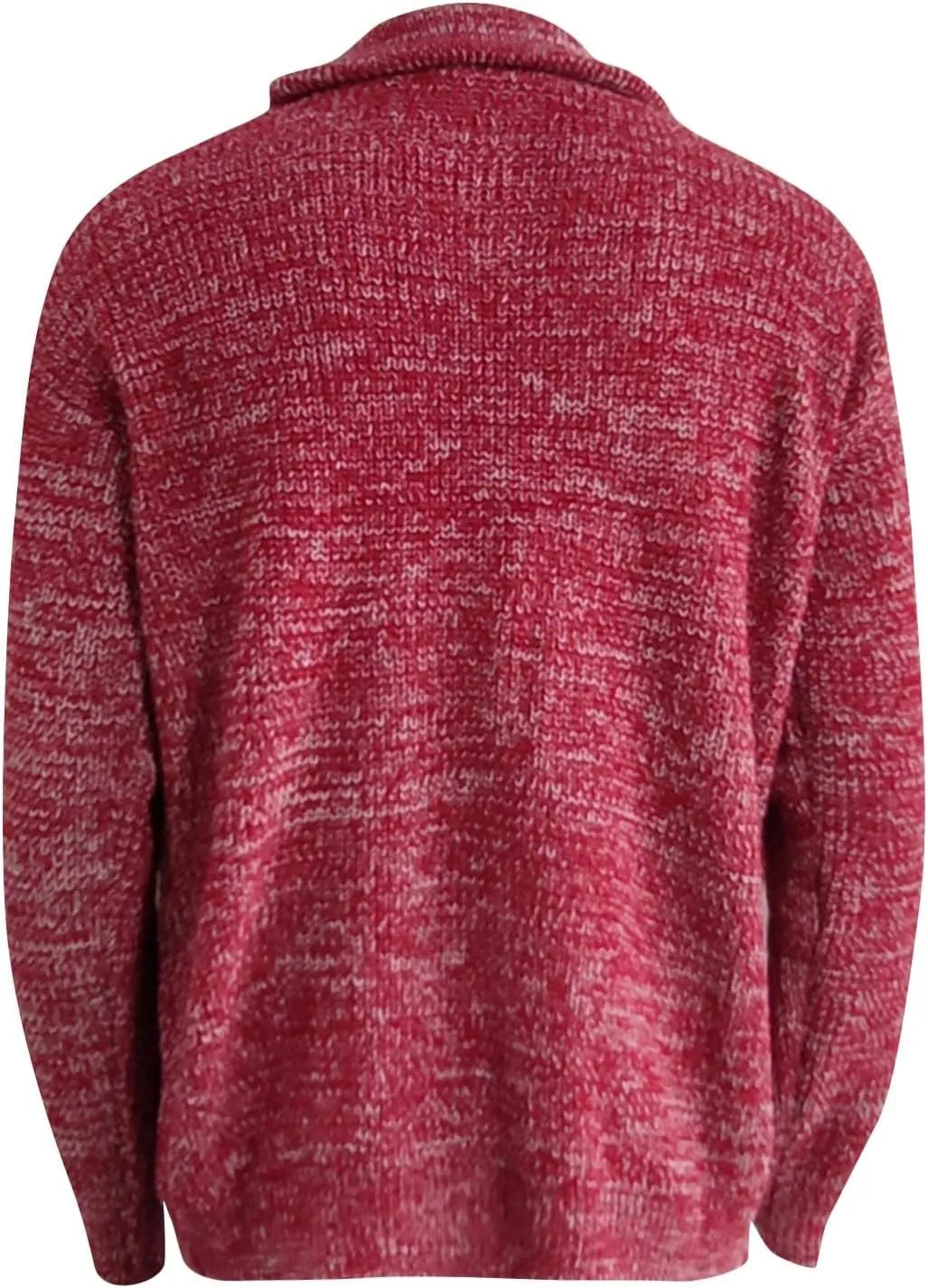 Mens Sweater Cardigan Casual Long Sleeve Shawl Collar Buttons Down Cable Knit Cardigan Sweater, XXL-5XL
