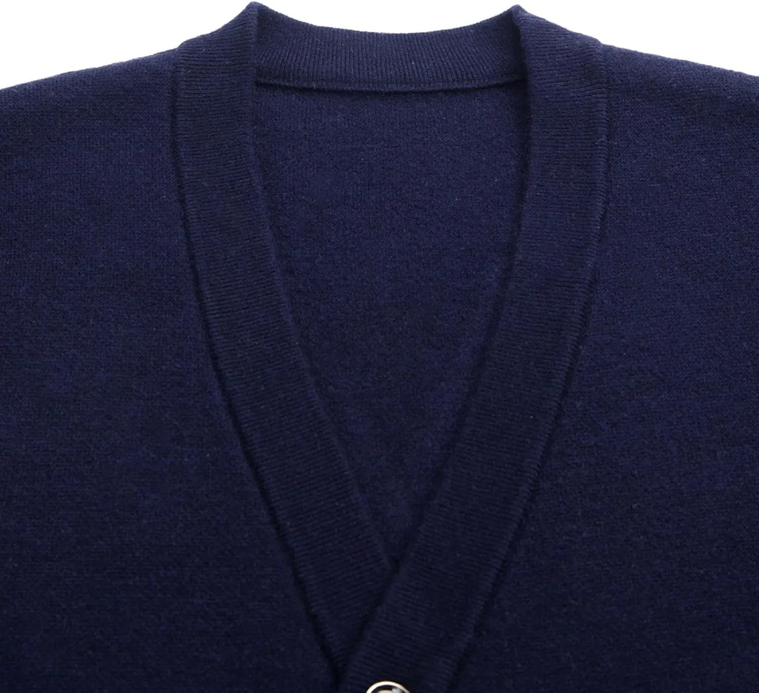 Men's V Neck Sweater Vest Notch Collar Button Down Shirts Solid Color Sleeveless Tops Knitted with Pockets Knitwear