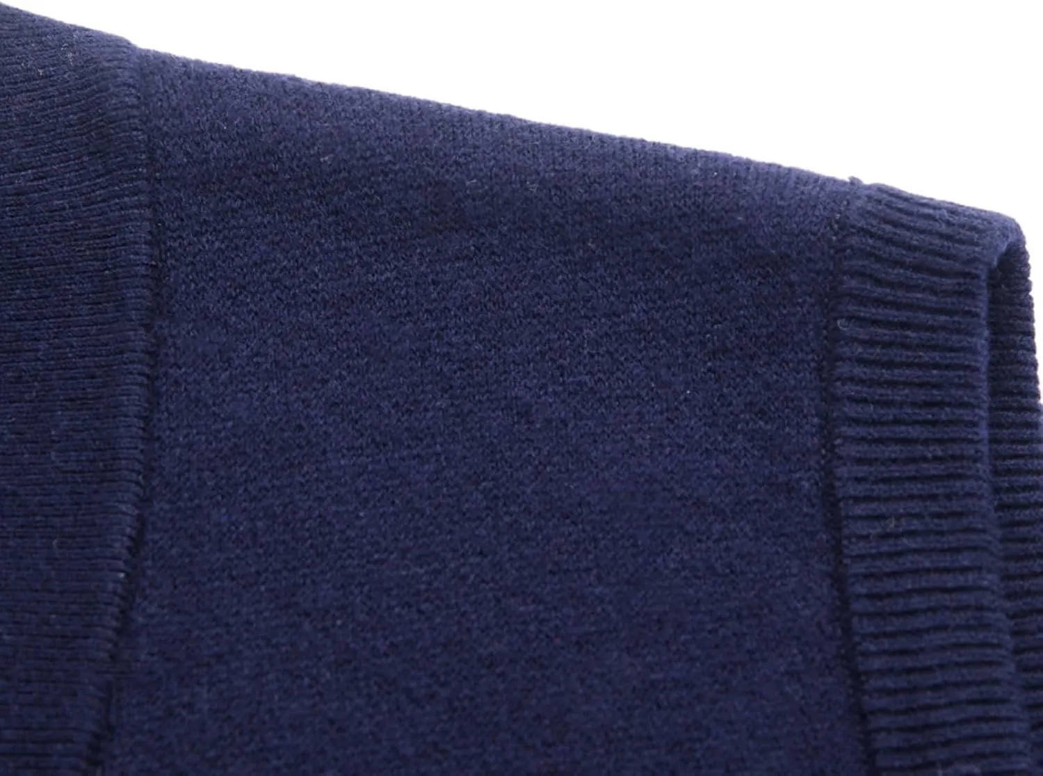 Men's V Neck Sweater Vest Notch Collar Button Down Shirts Solid Color Sleeveless Tops Knitted with Pockets Knitwear