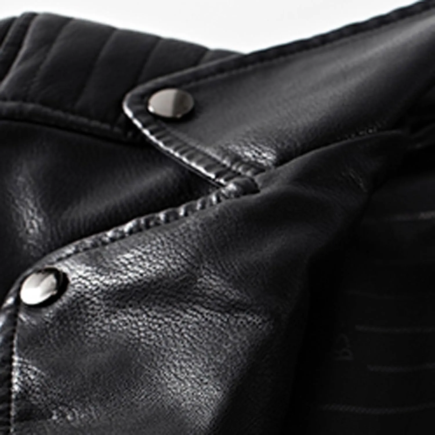 Men's Vintage Asymmetric Zip Lightweight Faux Leather Biker Jacket Long Sleeve Lapel Collar Motorcycle Racing Coats