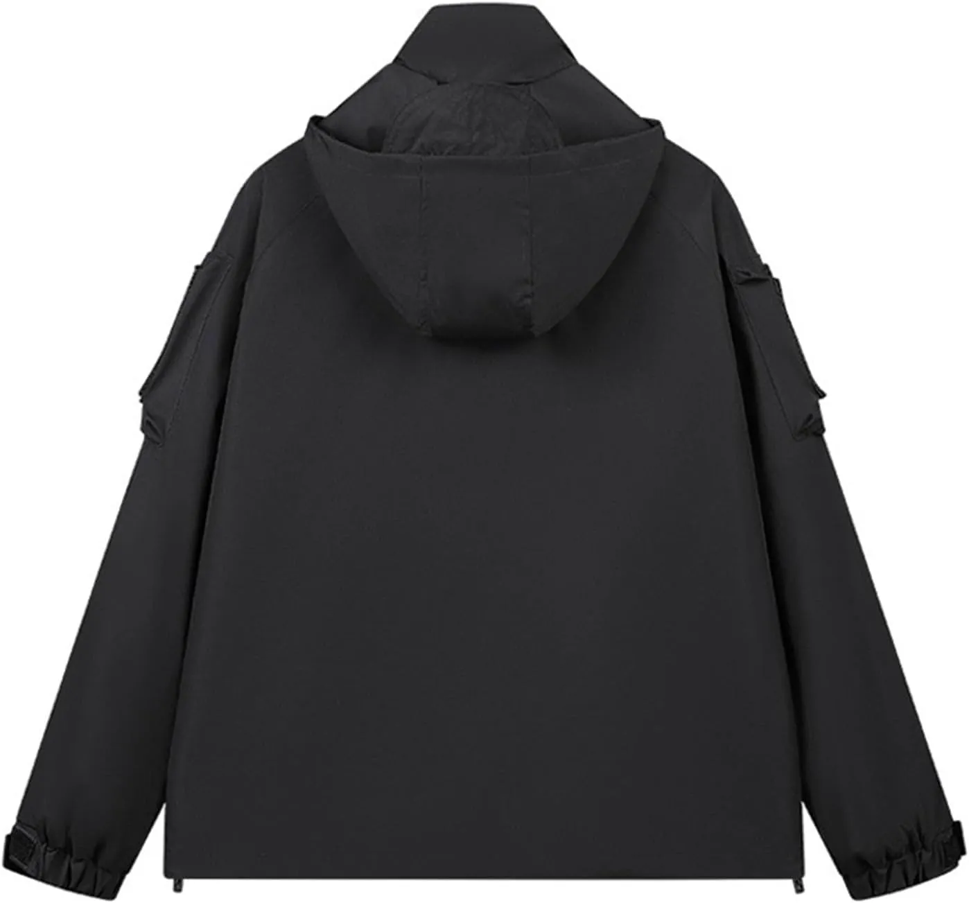 Mens Windproof Jacket Lightweight Hooded Rain Jacket Outdoor Mountain Sport Jacket Shell Jacket Windbreaker Raincoat
