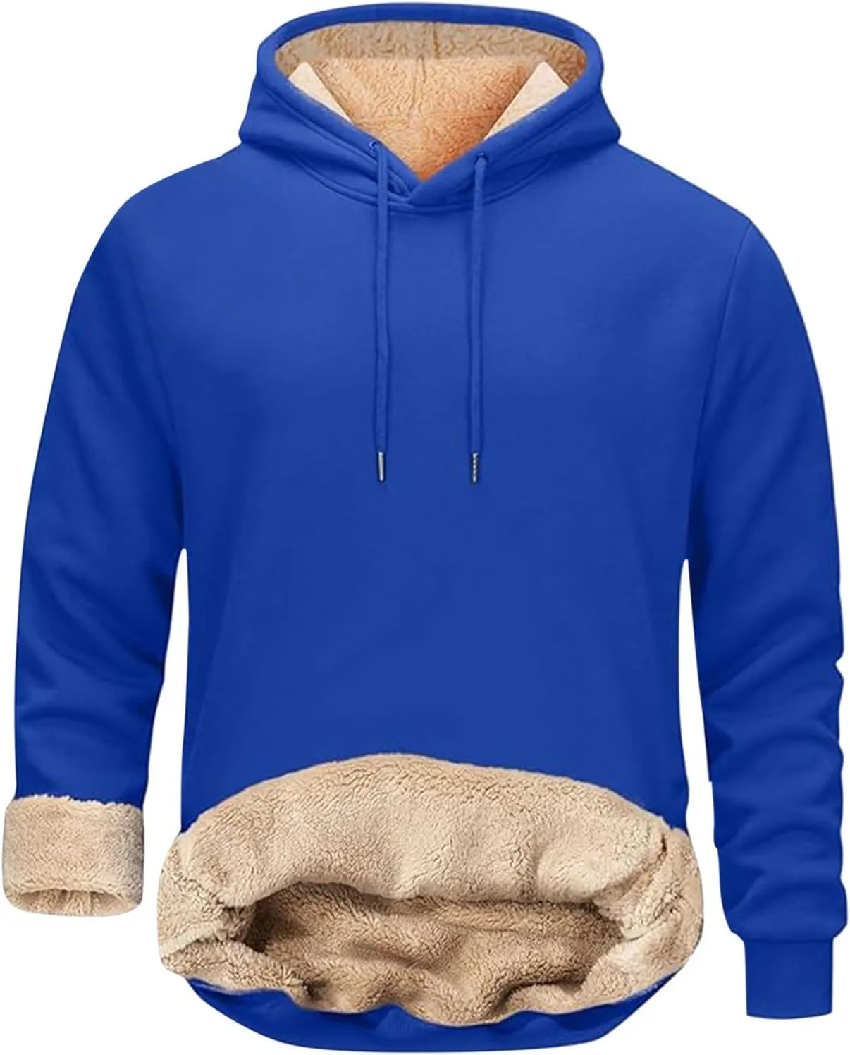 Men'S Winter Fleece Lined Hoodie Thick Thermal Sweatshirt Heavyweight Warm Hooded Pullovers Long Sleeve Outerwear