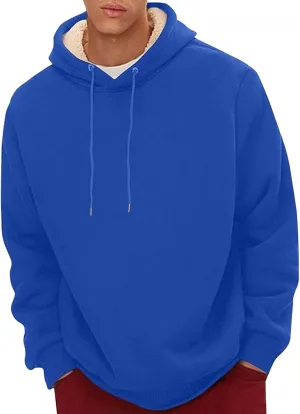 Men'S Winter Fleece Lined Hoodie Thick Thermal Sweatshirt Heavyweight Warm Hooded Pullovers Long Sleeve Outerwear