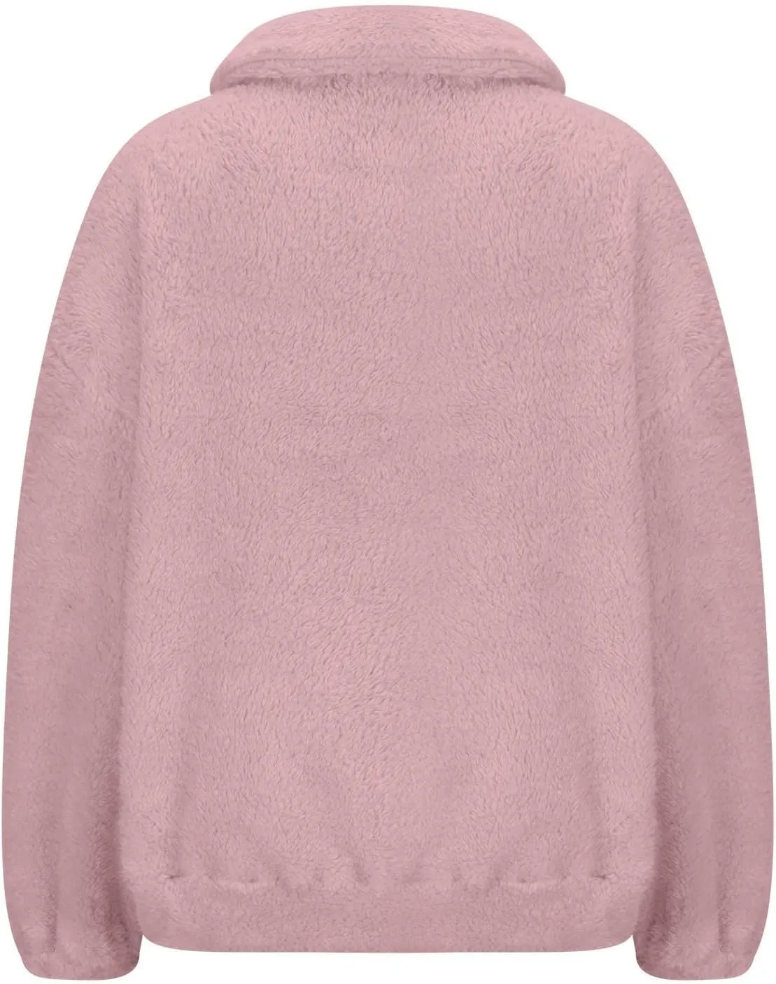midelxp Womens Sherpa Fleece Half Zip Pullover Sweaters Soft Warm Oversized Sweatshirts Winter Fluffy Sweater with Pocket