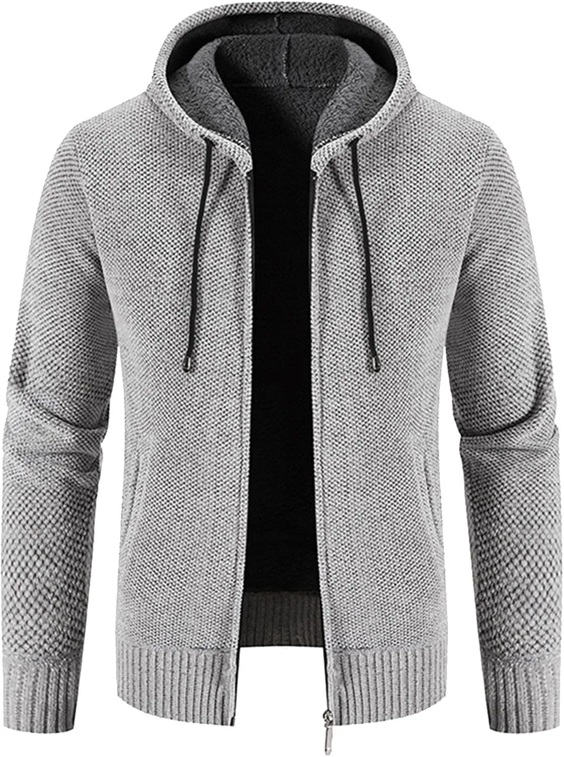 MIDOO Lightweight Golf Rain Jacket Men Soft Fleece Hooded Sweatshirt Windbreaker Loose Sports Sweater Hoodie Jacket