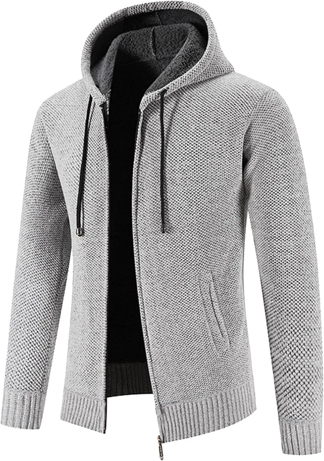 MIDOO Lightweight Golf Rain Jacket Men Soft Fleece Hooded Sweatshirt Windbreaker Loose Sports Sweater Hoodie Jacket