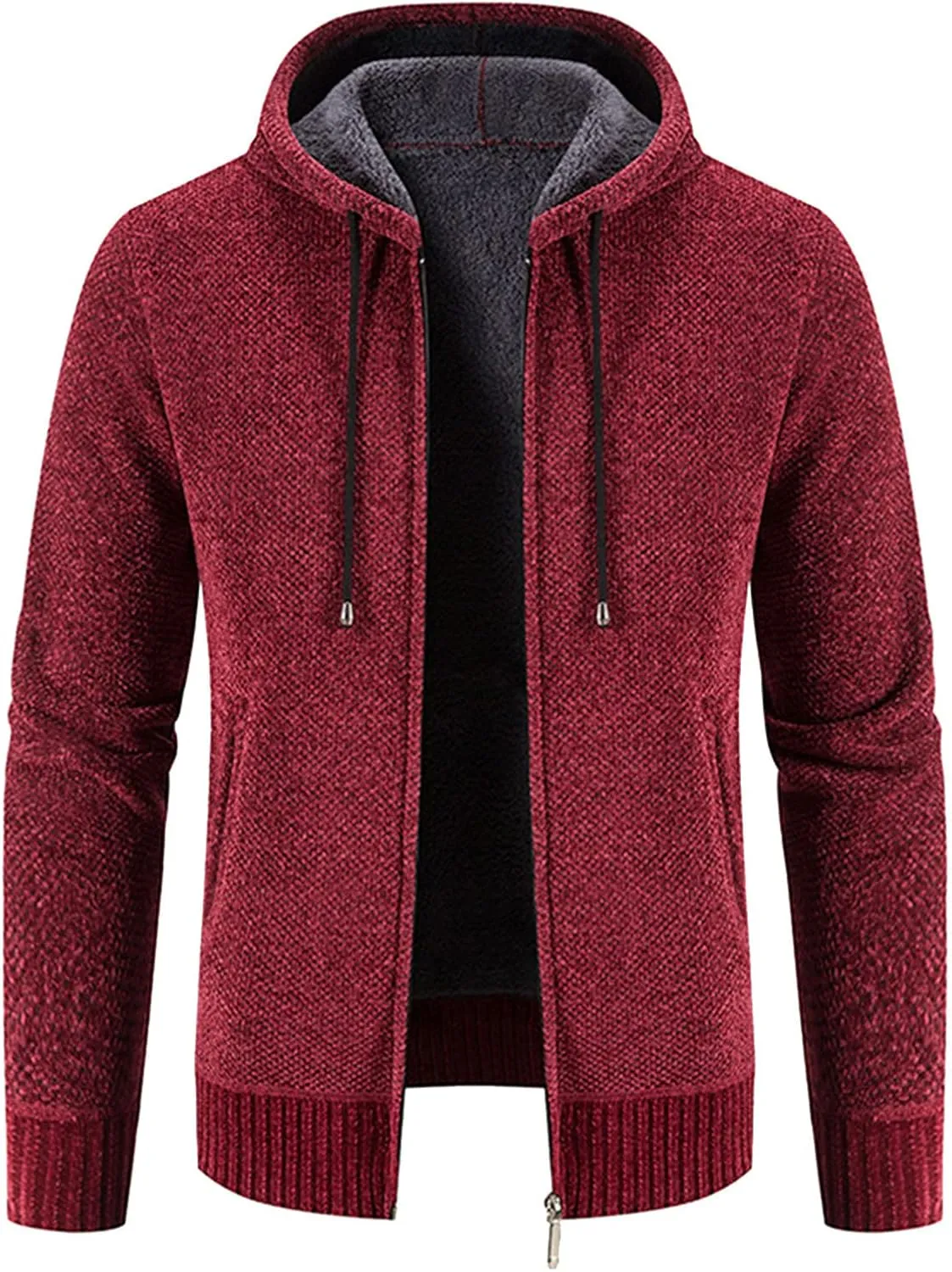 MIDOO Lightweight Golf Rain Jacket Men Soft Fleece Hooded Sweatshirt Windbreaker Loose Sports Sweater Hoodie Jacket