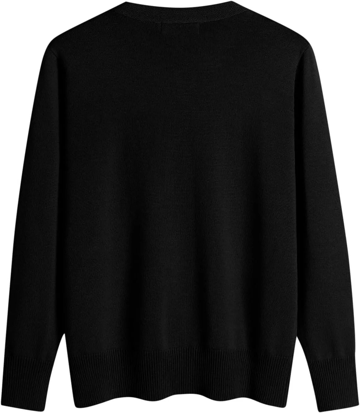 MRGIINRI Womens 2024 Fall Cardigan Sweaters Lightweight V-Neck Long Sleeve Open Front Button Up Knitted Cardigans Outerwear