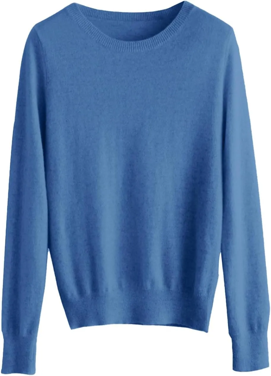 NBXNZWF Womens Pullover Sweaters Long Sleeve Crewneck Lightweight Tunic Tops Cashmere Soft Cozy Woolen Knitted Sweaters