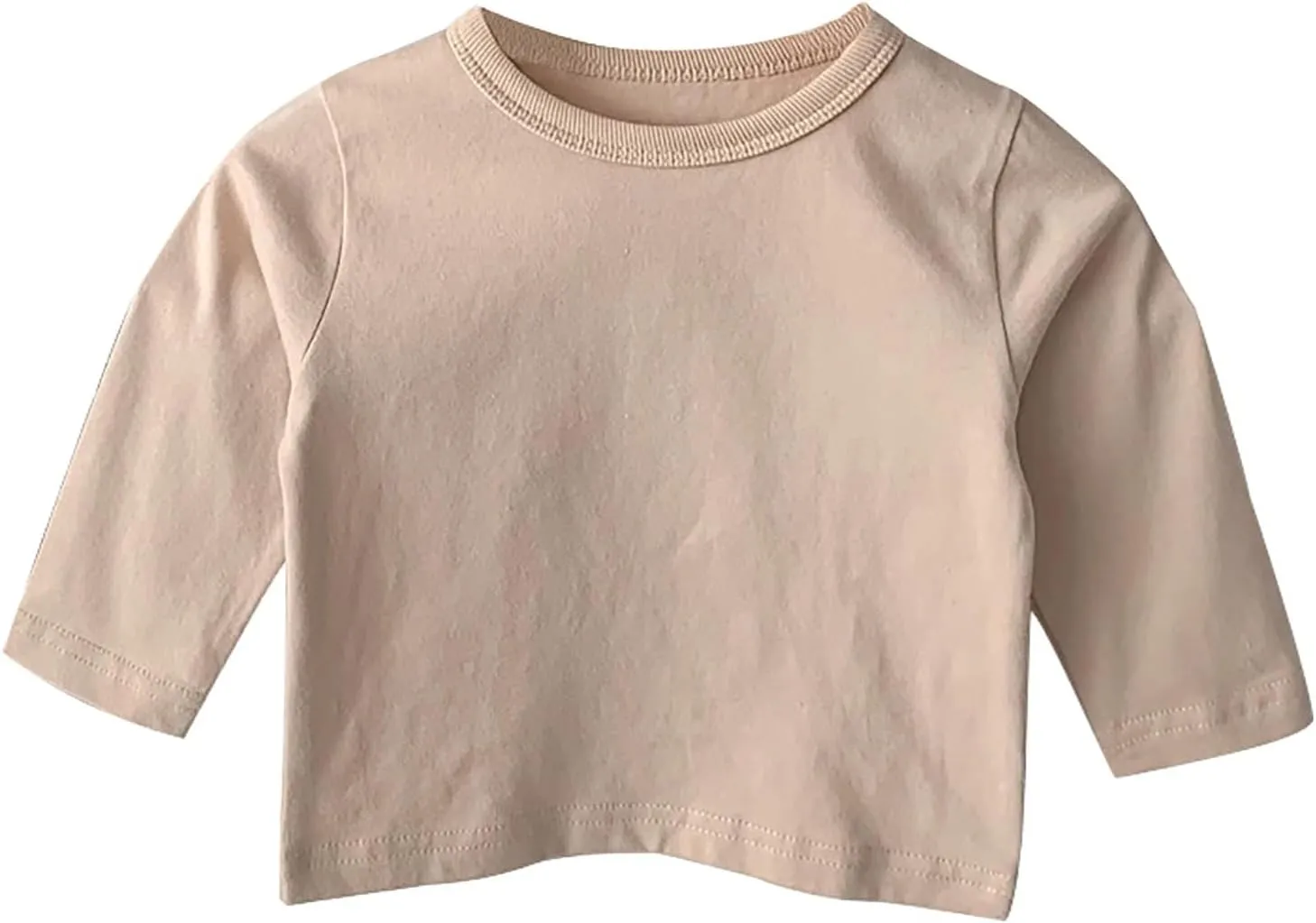 Newborn Baby Boys Girls Long Sleeve Basic Layering T-Shirt Infant Comfort Soft Crewneck Tee Tops Fall Winter Clothes