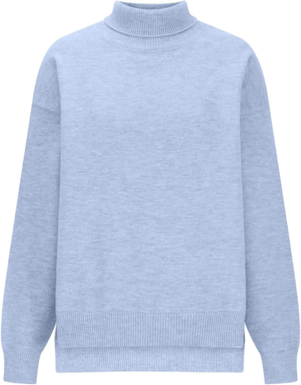 Oversized Sweaters for Women Fall Winter Long Sleeve Turtleneck Knit Pullover Solid Color Casual Loose Fit Jumper Tops