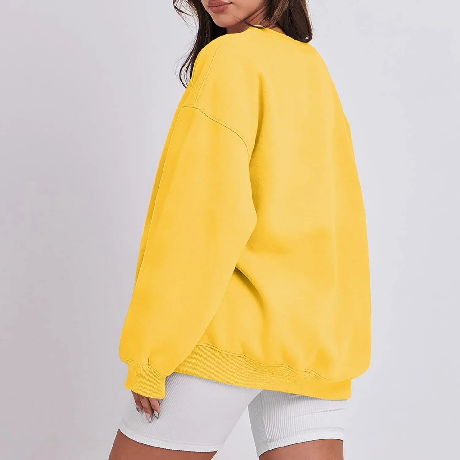 Oversized Sweatshirt for Women Baggy Fleece Crewneck Sweatshirts Comfy Drop Shoulder Pullover Hoodie Soft Winter Coat