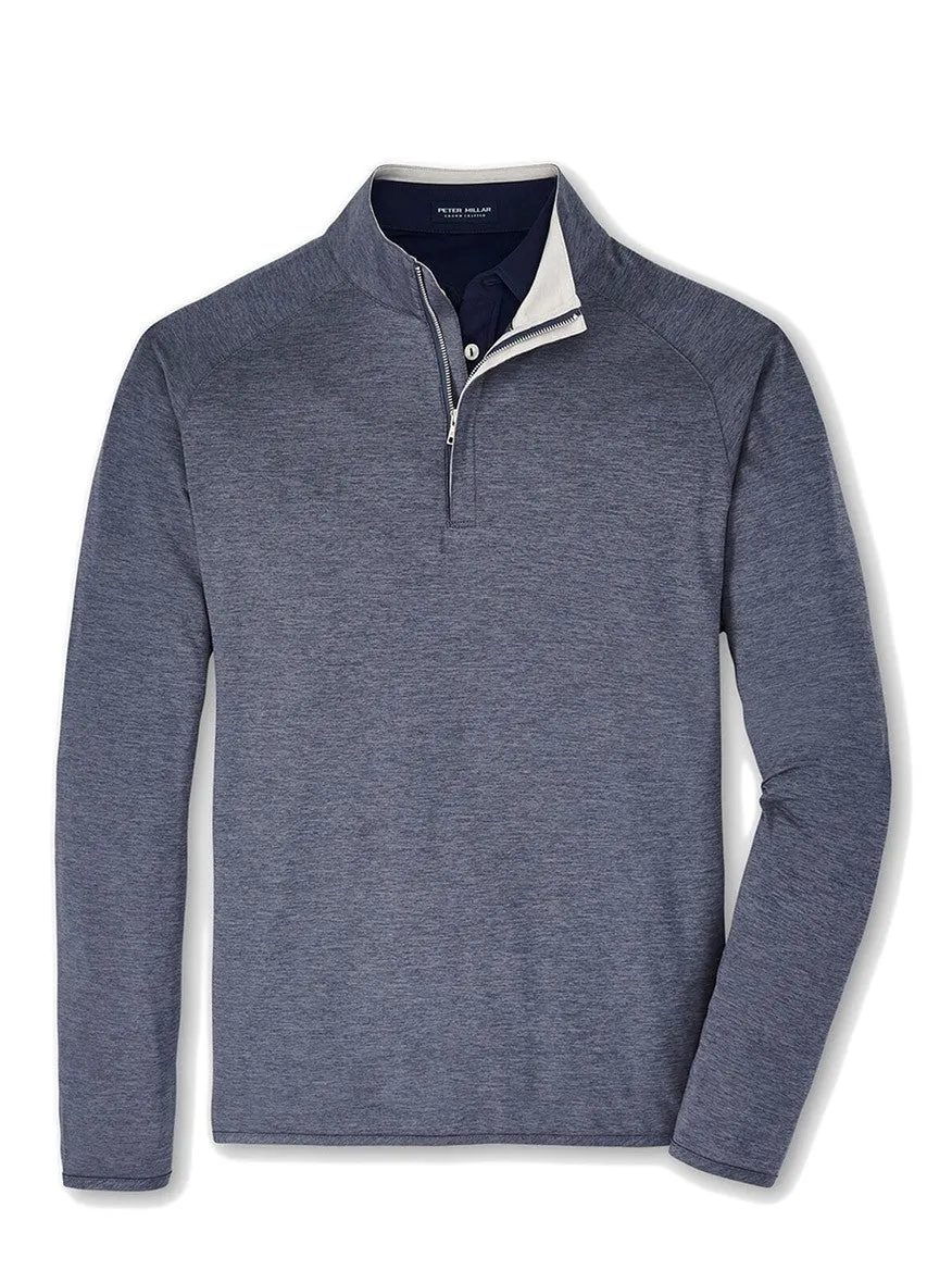 Peter Millar Stealth Performance Quarter-Zip in Steel