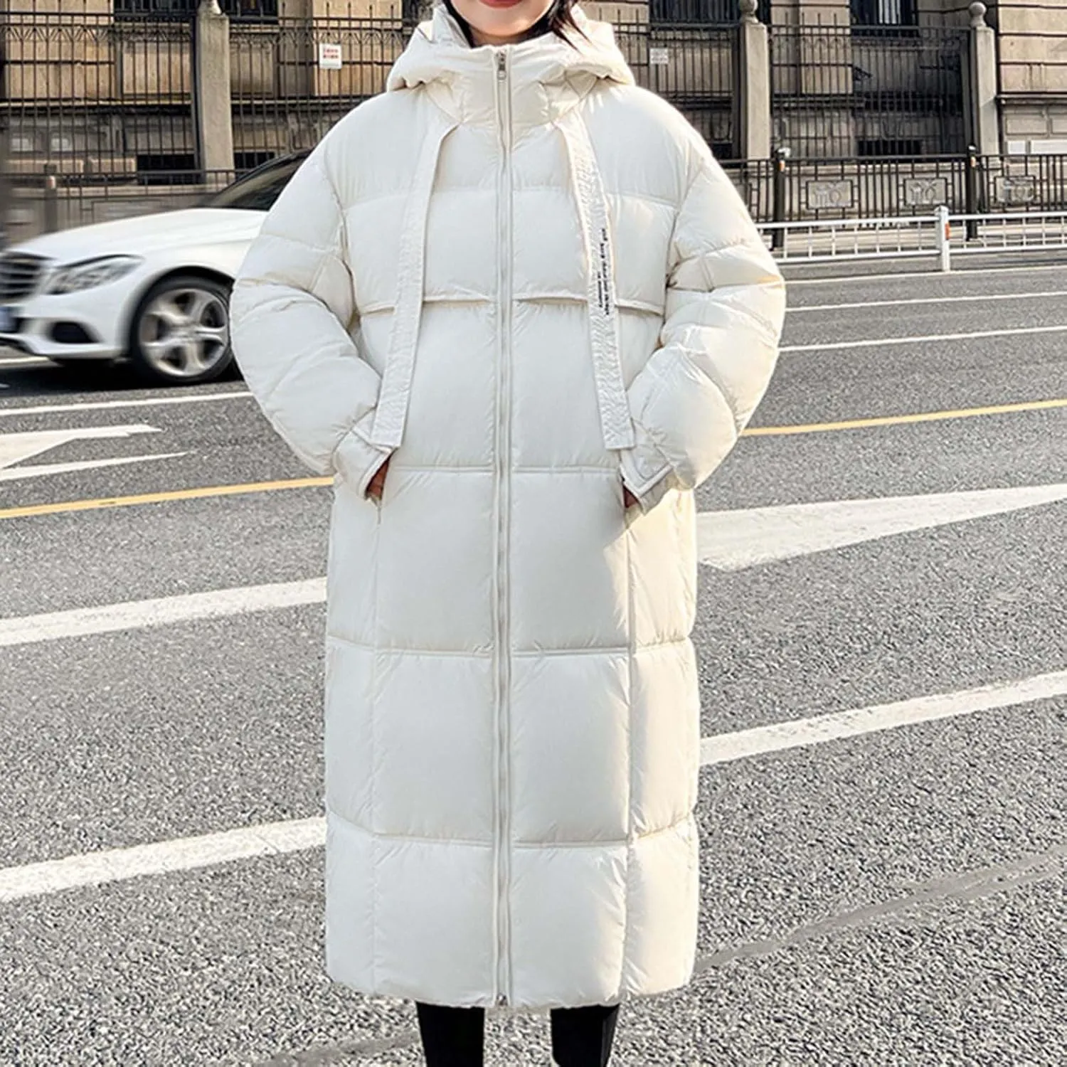Plus size Thermal Coat for Women Long Length Heavyweight Thicken Down Jackets 2024 Trendy Warm Oversize Puffer Jacket