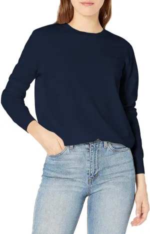 QUALFORT Women's Sweaters Soft Lightweight Knitted Pullover Sweater