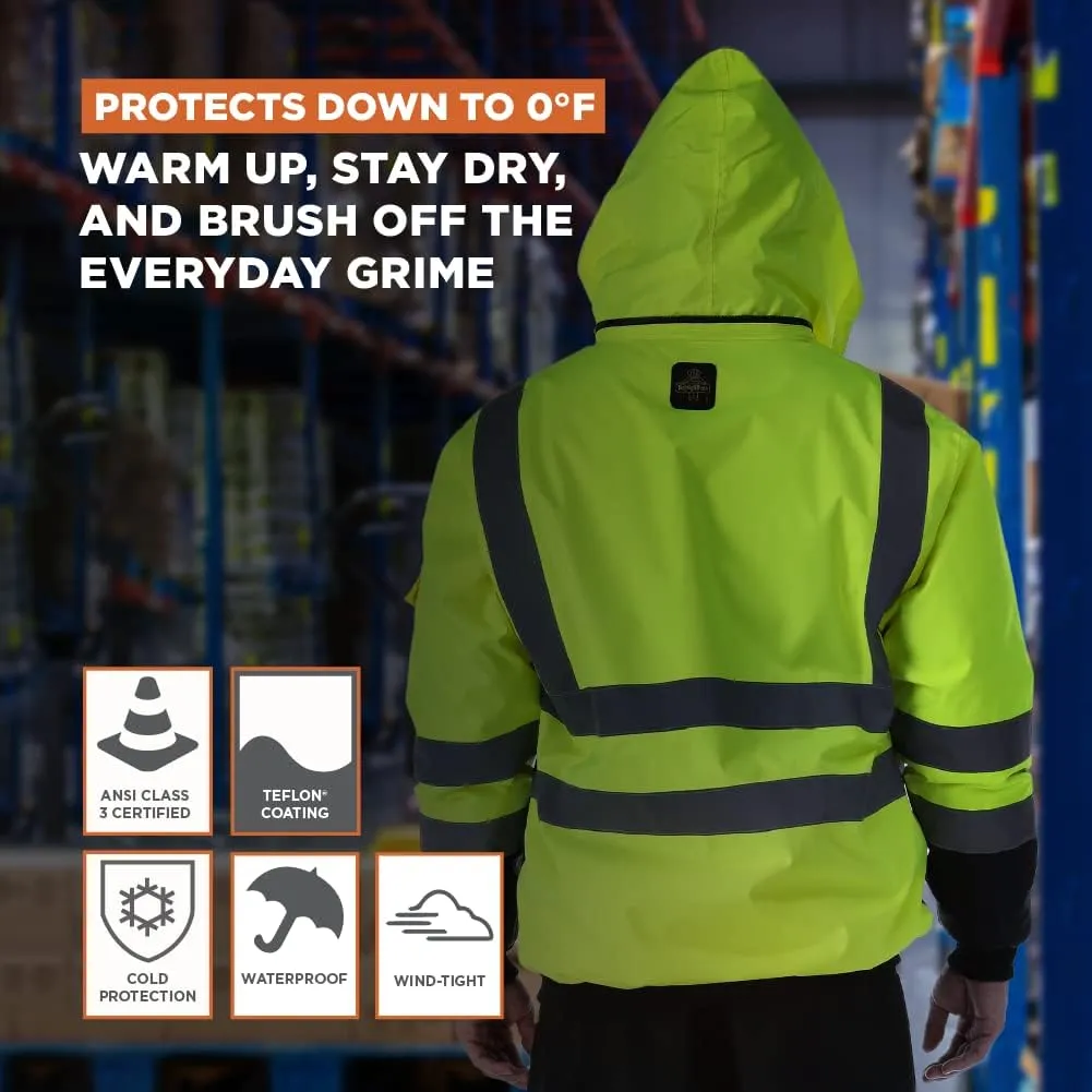 RefrigiWear HiVis Waterproof Bomber Jacket
