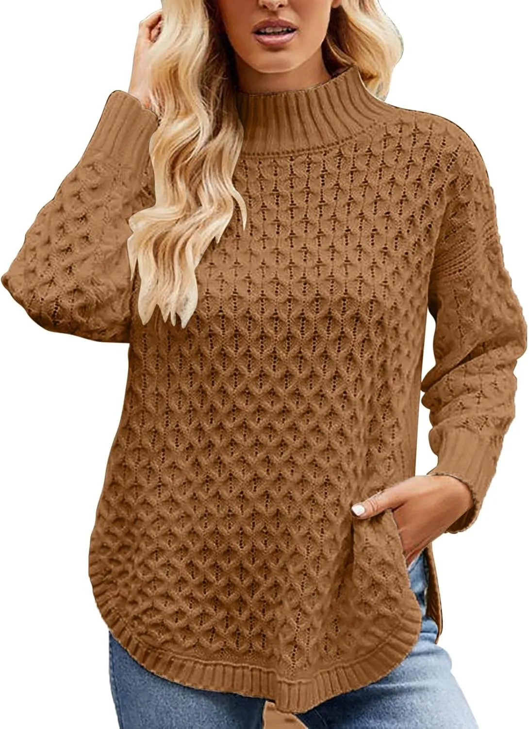 SHAOBGE Womens Sweaters Striped Sweater Pullover Women Winter Jackets Women's Black Sweater