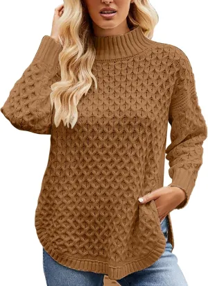 SHAOBGE Womens Sweaters Striped Sweater Pullover Women Winter Jackets Women's Black Sweater
