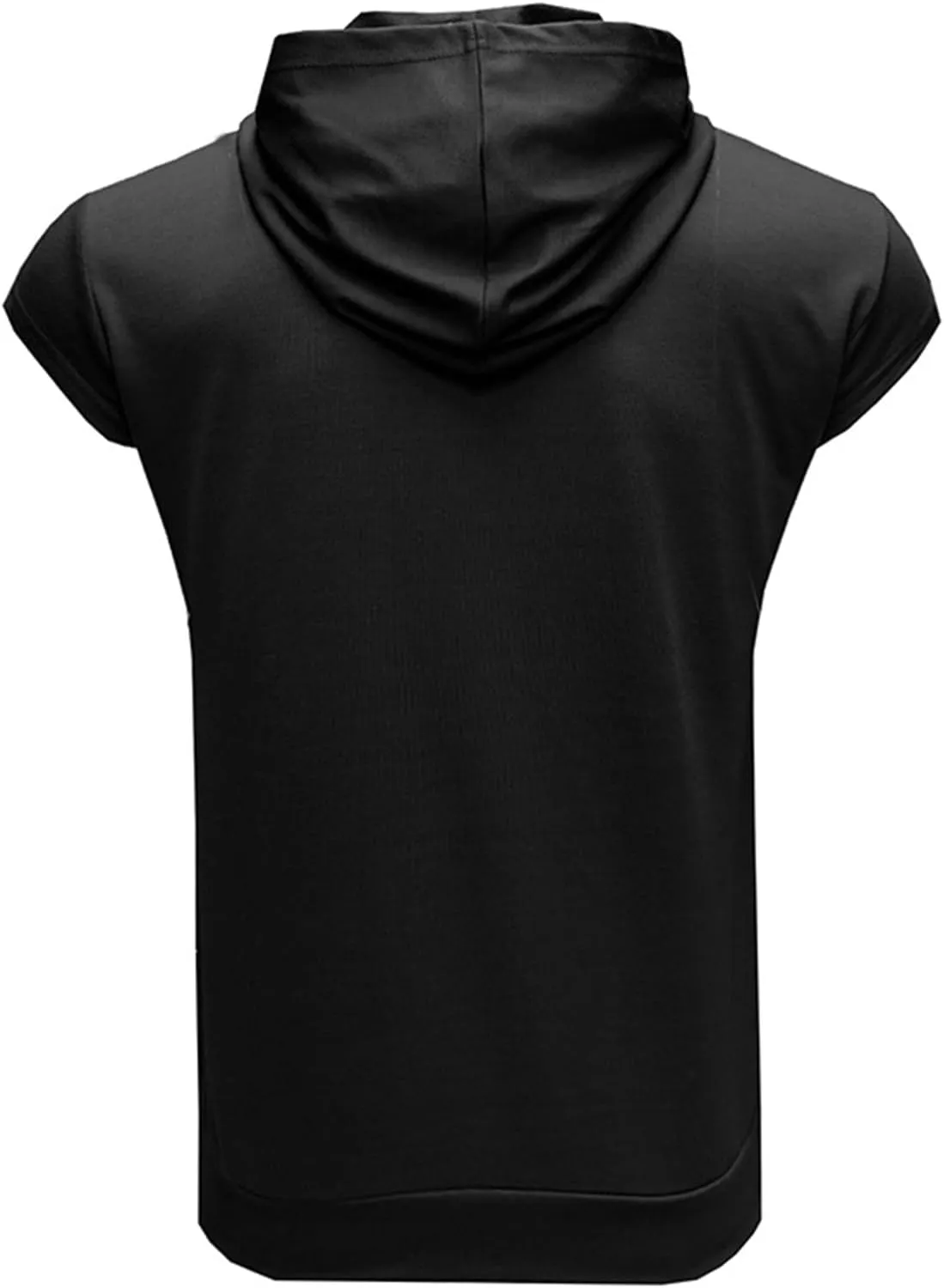 Sleeveless Hoodies for Men Workout Hooded Tank Tops Bodybuilding Muscle Cut Off T Shirt Gym Training Hoodies Shirts