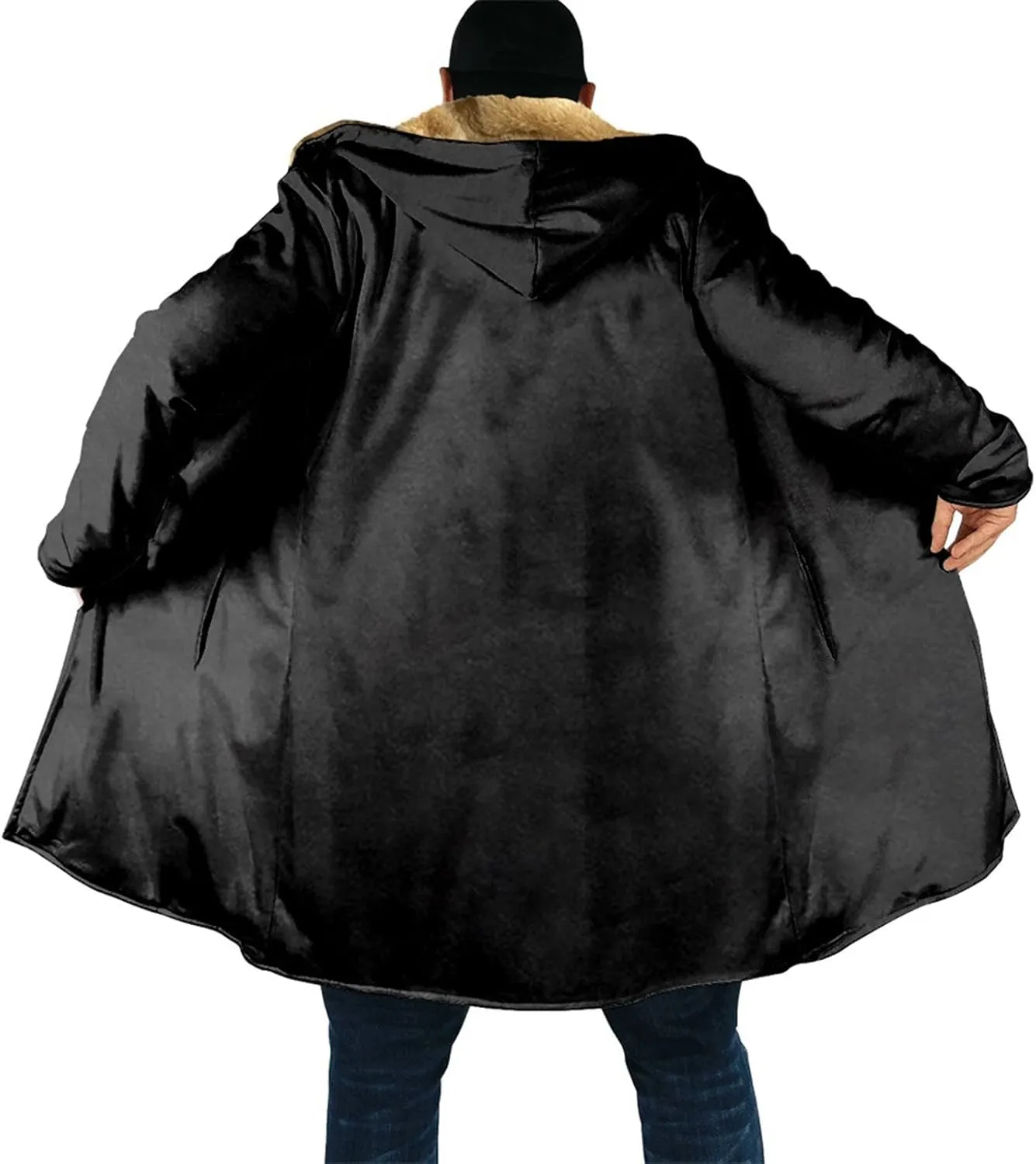 Solid Color Thickened Zipper Winter Jackets With Hood Long Sleeve Heavyweight Warm Fleece Coat, M-6XL
