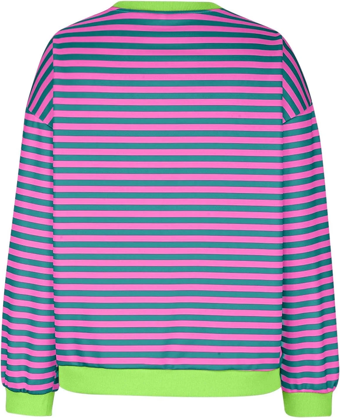 Striped Sweatshirt For Women 2024 Cute Fall Fashion Oversized Long Sleeve Crewneck Pullover Tops Teens y2k Outfits
