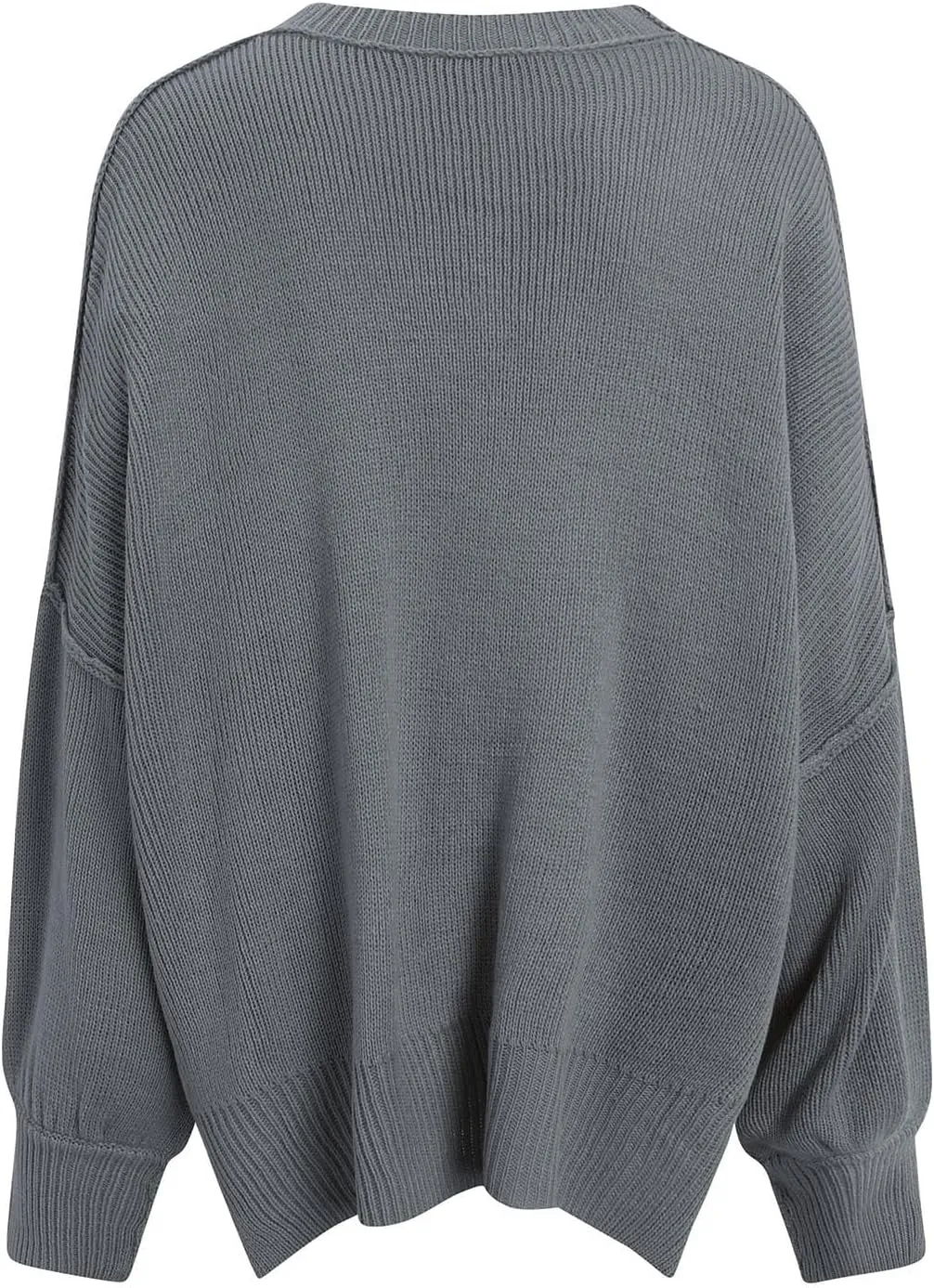 Sweaters for Women Side Slit Trendy Long Sleeve Half Turtleneck Pullover Oversized Lantern Knit Sweater Tops
