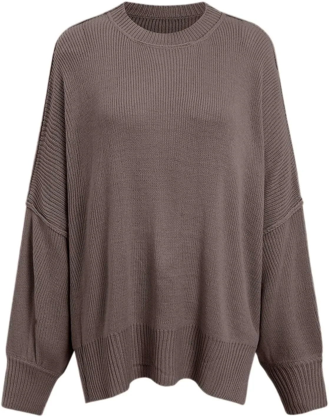 Sweaters for Women Side Slit Trendy Long Sleeve Half Turtleneck Pullover Oversized Lantern Knit Sweater Tops