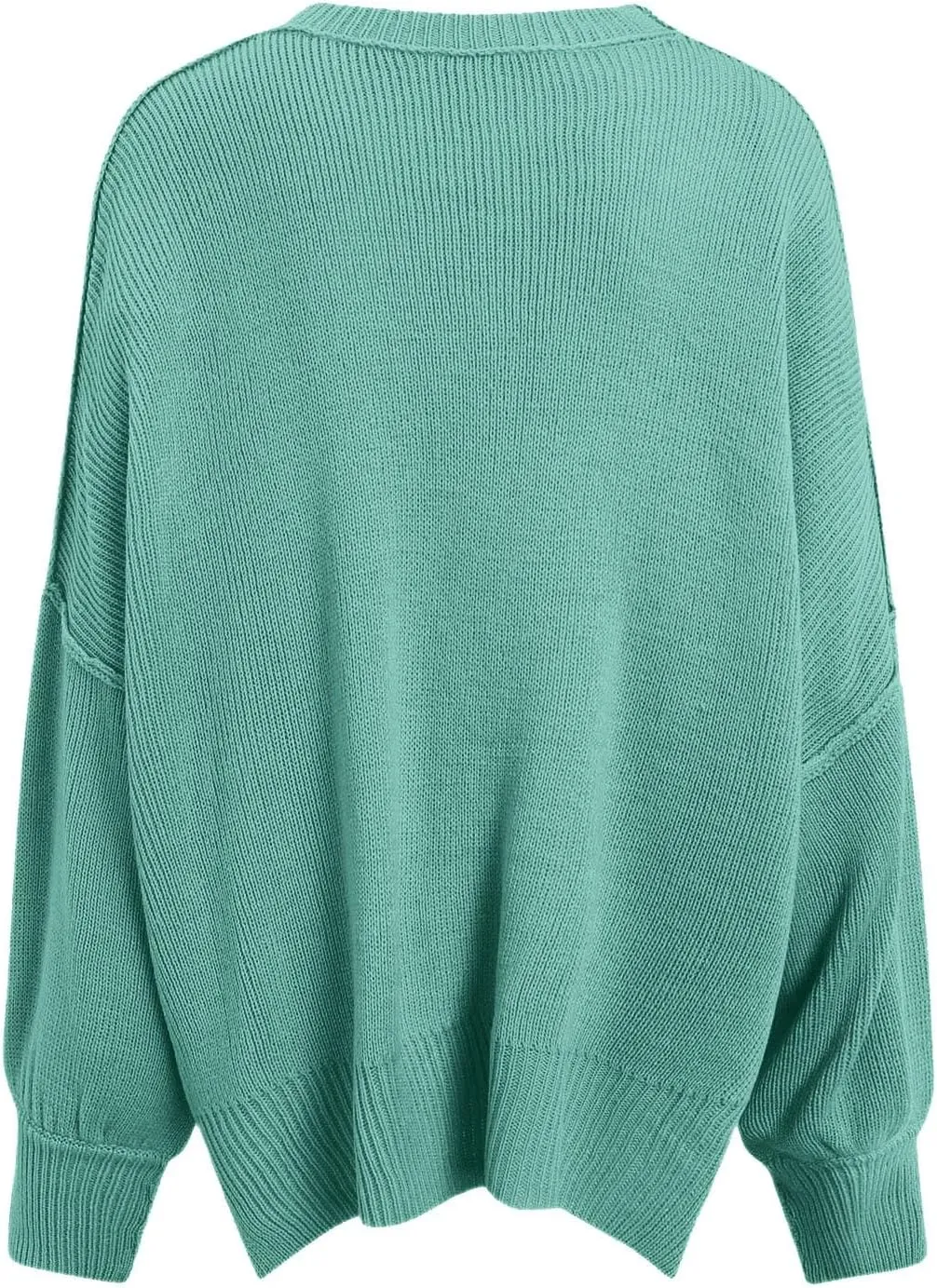 Sweaters for Women Side Slit Trendy Long Sleeve Half Turtleneck Pullover Oversized Lantern Knit Sweater Tops
