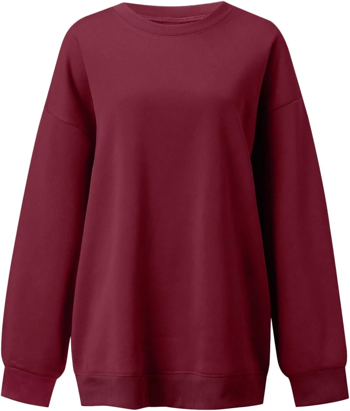 Sweatshirt for Women Fall and Winter Solid off Shoulder Women's Pullover Tops Oversized Hoodies for Women Plus Size