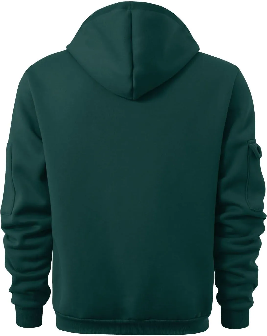Tactical Hoodies for Men Comfy Quarter Zip Pullover with Multi Pockets Vintage Fleece Drawstring Hooded Sweatshirt