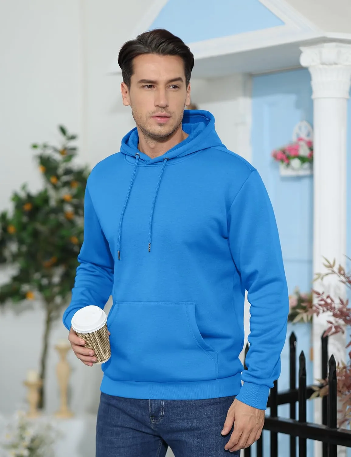 TACVASEN Men's Athletic Hoodies Fleece Lined Sweatshirt Pullover Soft Casual Hooded Sweatshirt with Pocket
