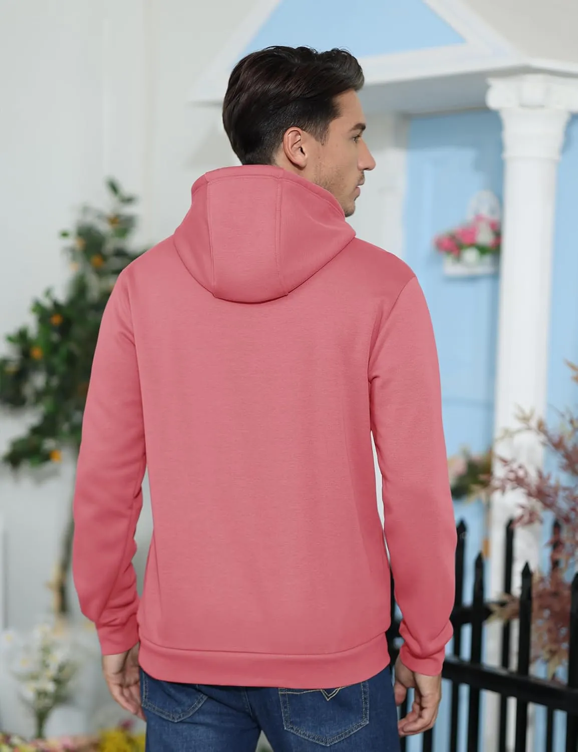 TACVASEN Men's Athletic Hoodies Fleece Lined Sweatshirt Pullover Soft Casual Hooded Sweatshirt with Pocket