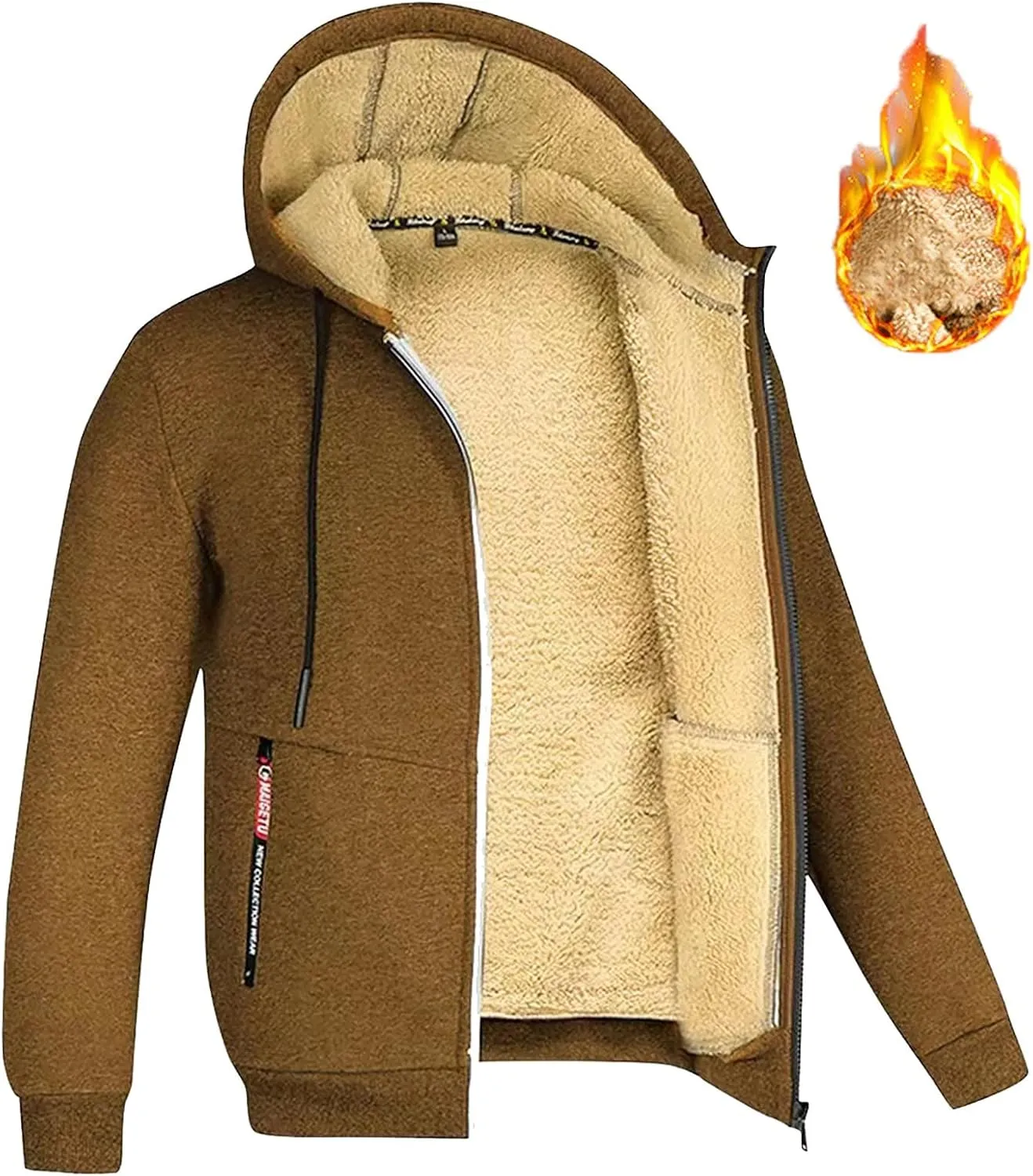 Top Men's Denim Jacket Men Trucker Hunting Heavyweight Jackets Sherpa Quilted Lined Shirt Windbreaker Outerwear