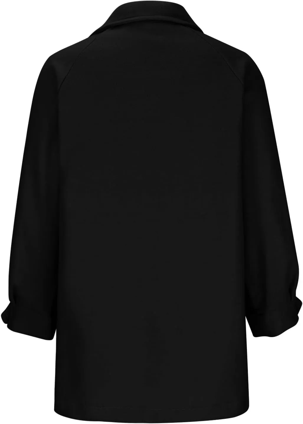 Trench Coat for Women 2024 Fall Classic Notch Lapel Double Breasted Pea Coats Midi Long Trench Coat Overcoat